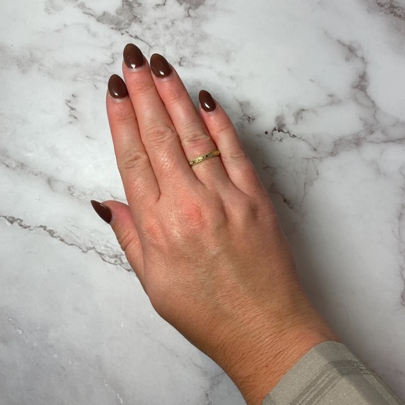 rare antique 18k Orange Blossom engraved solid gold ring band Traub vintage - Picture 6 of 6